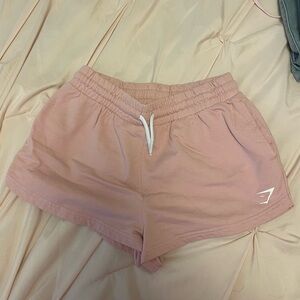 Pink Gymshark sweatshorts